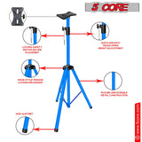 5 Core Speaker Stand Tripod Floor Tall Adjustable Up to 72 Inch DJ Studio Monitor Stands Pole Mount - SS ECO 1PK WOB