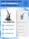 Silver Portable Hookah Set Mini Kit Mini Hookah Small Hookah Set For Travel Silver