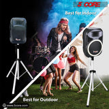 5 Core Speaker Stand Tripod Floor Tall Adjustable Up to 72 Inch DJ Studio Monitor Stands Pole Mount - SS ECO 1PK WOB