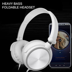 HD Sound Wired Headphones Over Ear Headset Bass HiFi Sound Music Stereo Earphones Flexible Adjustable Headset For PC MP3 Phone